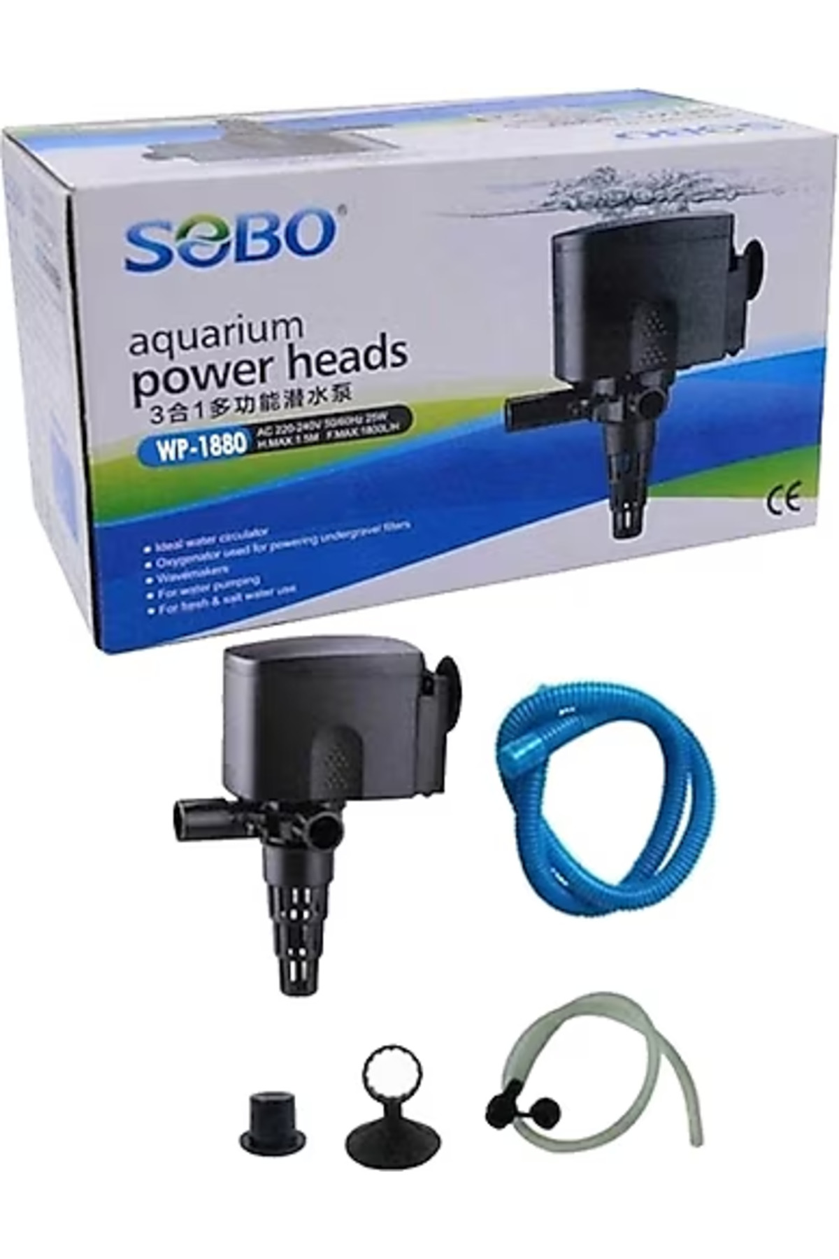 Sobo WP-1880 Akvaryum Kafa Motoru 20W 1200 Lt/h