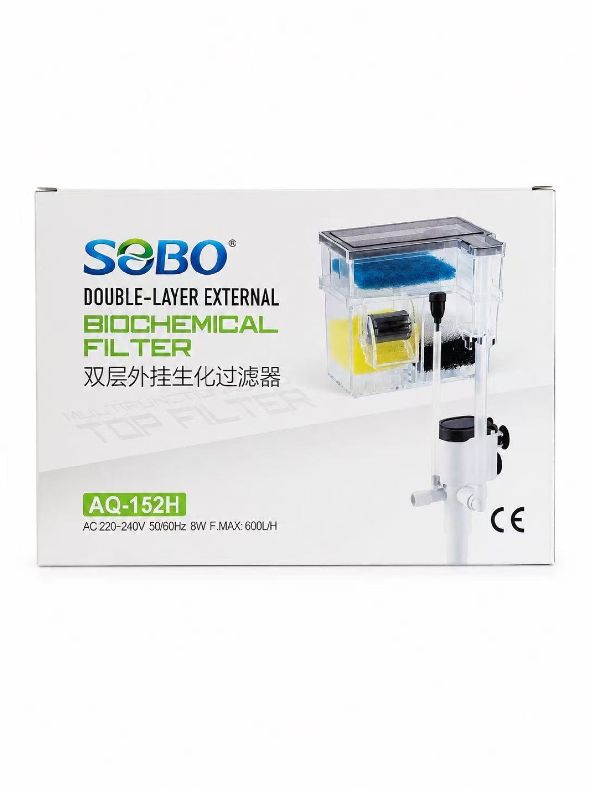 Sobo AQ-152H Bio Askı Filtre 8 Wt 600 L/H
