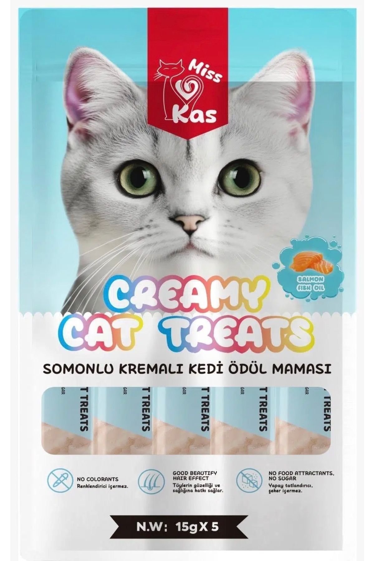 Miss Kas Kedi Ödülü Somonlu Kremalı 5x15 gr