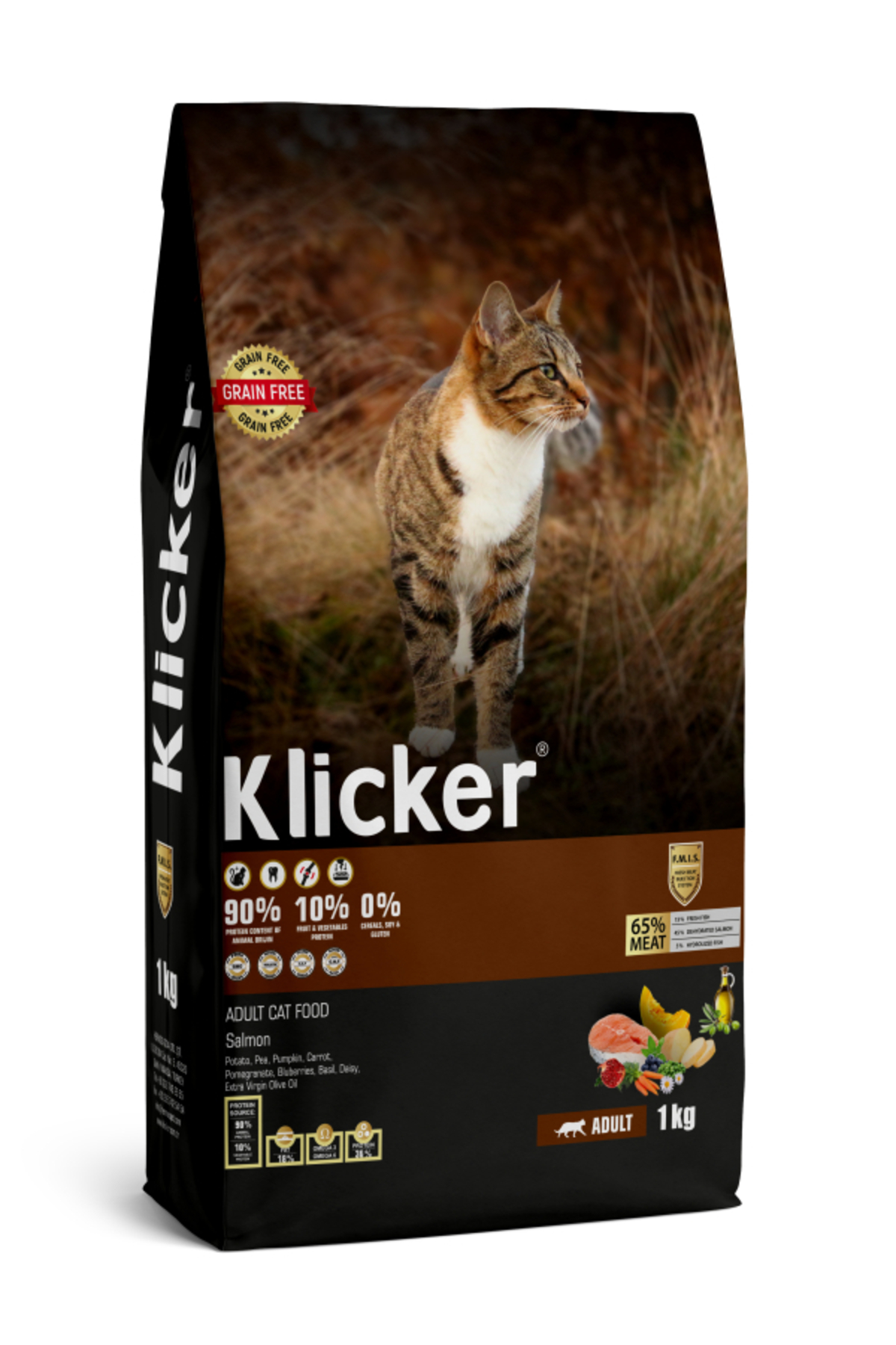 Klicker Somonlu Yetişkin Kedi Maması 1 Kg