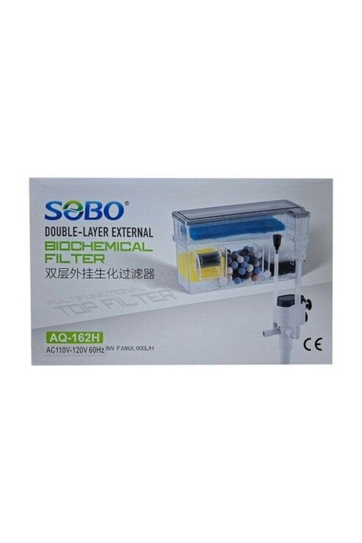 Sobo AQ-162H Bio Askı Filtre 8 Wt 600 L/H