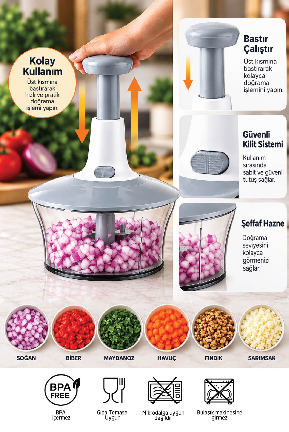 Basmalı El Rondosu Gri 1500 ml