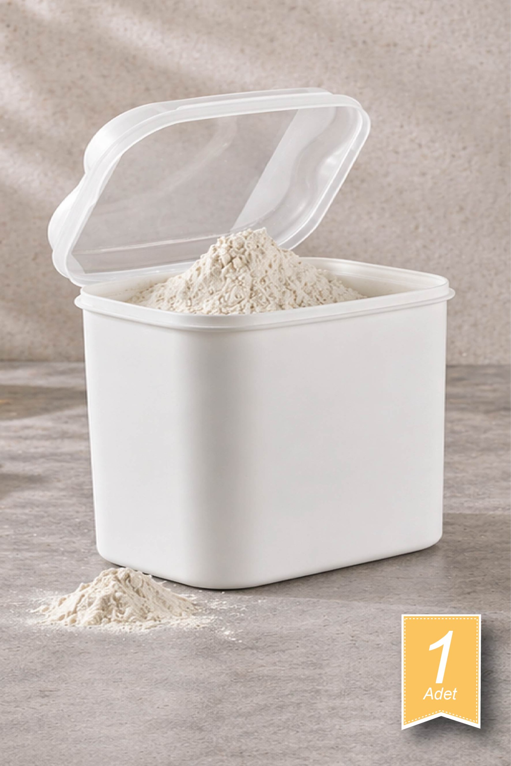 Masal Saklama Kabı Beyaz Renk 10 Litre