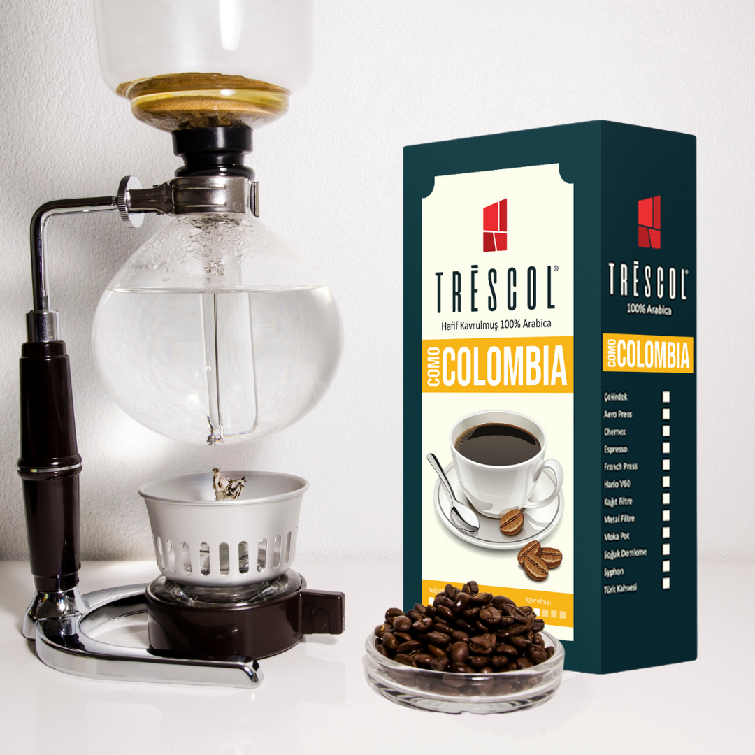Trescol Colombia Moka PotV60 için Öğütülmüş Kahve 500 Gr Tréscol