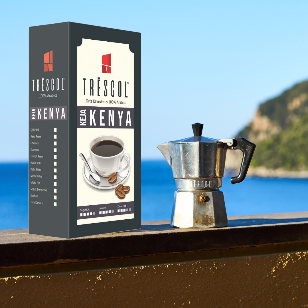 Trescol Kenya Moka PotV60 için Öğütülmüş Kahve 500Gr Tréscol Kahve