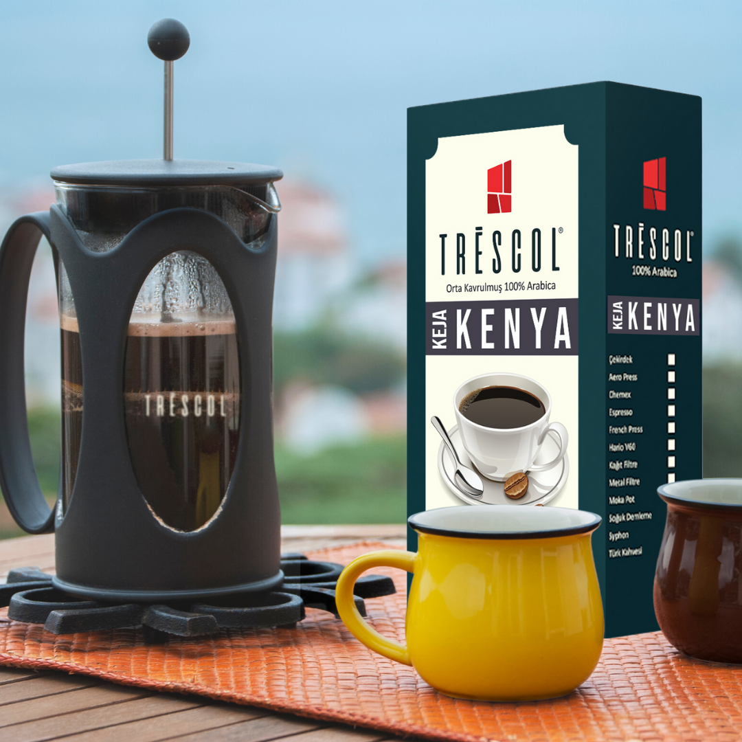 Trescol Kenya French Press için Öğütülmüş Kahve 250 Gr Tréscol Kahve