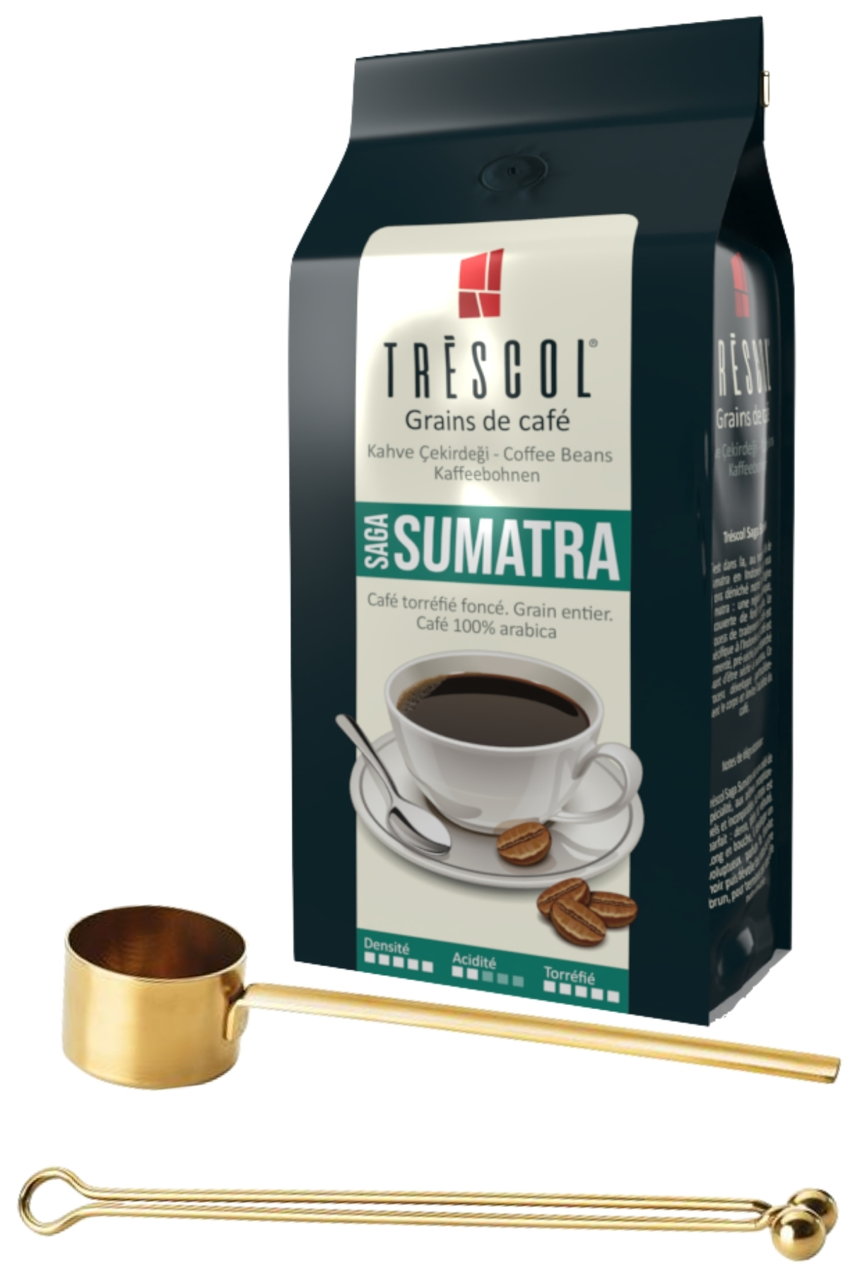Trescol Sumatra Öğütülmüş Kahve 250 Gr + kahve ölçeği ve klips