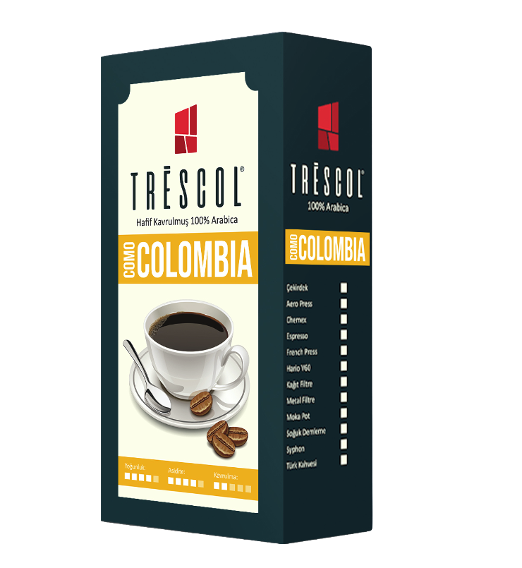 Trescol Colombia Çekirdek Kahve 750 Gr (Öğütülmemiş) Tréscol Kahve